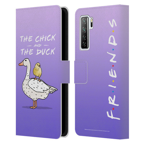 Friends TV Show Key Art Chick And Duck Leather Book Wallet Case Cover For Huawei Nova 7 SE/P40 Lite 5G