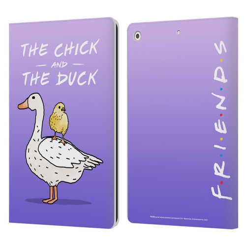 Friends TV Show Key Art Chick And Duck Leather Book Wallet Case Cover For Apple iPad 10.2 2019/2020/2021