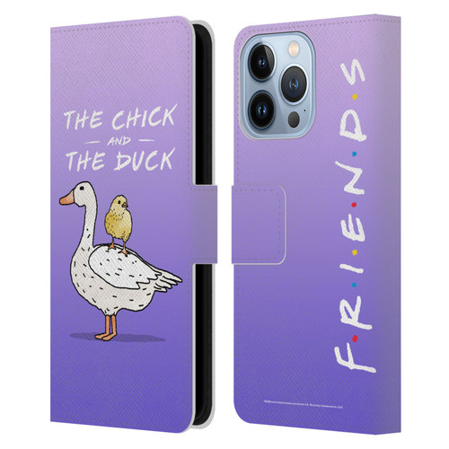 Friends TV Show Key Art Chick And Duck Leather Book Wallet Case Cover For Apple iPhone 13 Pro
