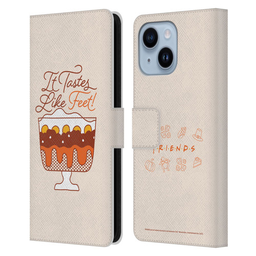 Friends TV Show Key Art Tastes Like Feet Leather Book Wallet Case Cover For Apple iPhone 14 Plus