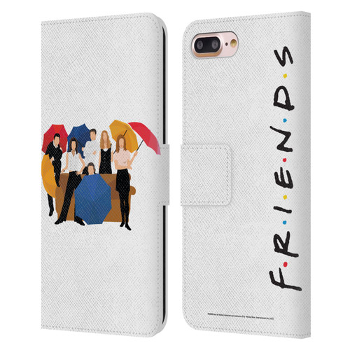 Friends TV Show Key Art Logo Opening Sequence Leather Book Wallet Case Cover For Apple iPhone 7 Plus / iPhone 8 Plus