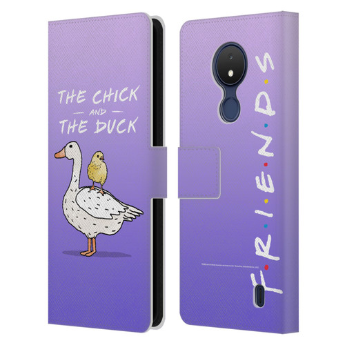 Friends TV Show Key Art Chick And Duck Leather Book Wallet Case Cover For Nokia C21
