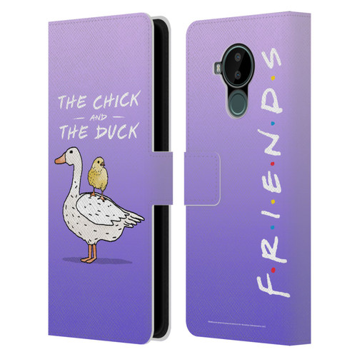 Friends TV Show Key Art Chick And Duck Leather Book Wallet Case Cover For Nokia C30