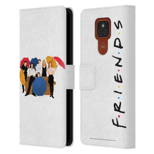 Friends TV Show Key Art Logo Opening Sequence Leather Book Wallet Case Cover For Motorola Moto E7 Plus