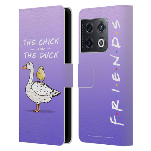 Friends TV Show Key Art Chick And Duck Leather Book Wallet Case Cover For OnePlus 10 Pro
