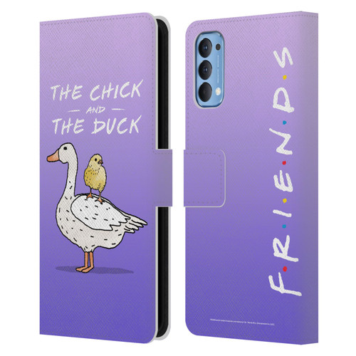 Friends TV Show Key Art Chick And Duck Leather Book Wallet Case Cover For OPPO Reno 4 5G