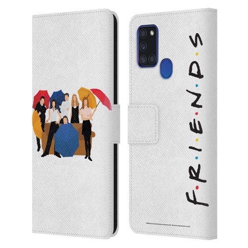 Friends TV Show Key Art Logo Opening Sequence Leather Book Wallet Case Cover For Samsung Galaxy A21s (2020)