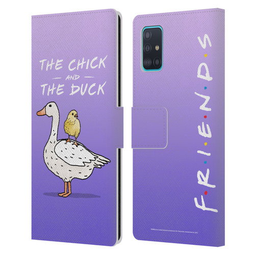 Friends TV Show Key Art Chick And Duck Leather Book Wallet Case Cover For Samsung Galaxy A51 (2019)