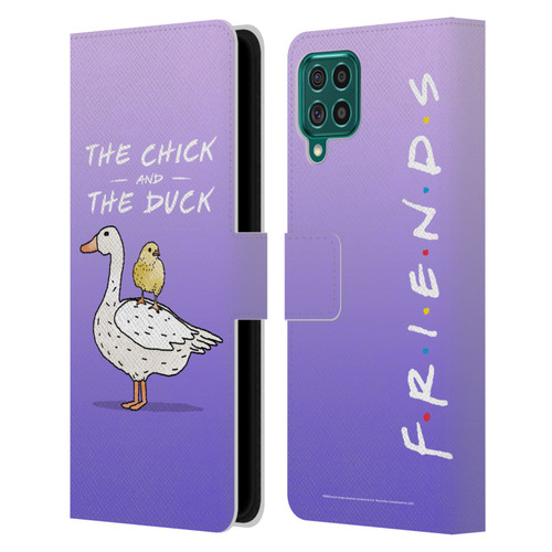 Friends TV Show Key Art Chick And Duck Leather Book Wallet Case Cover For Samsung Galaxy F62 (2021)