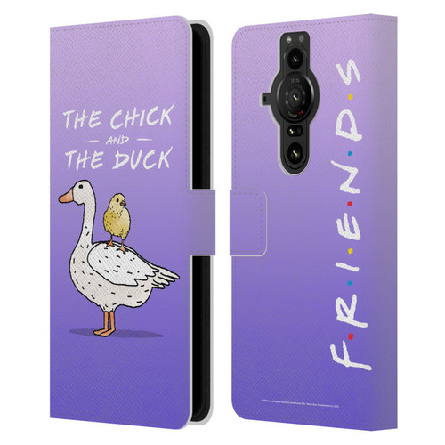 Friends TV Show Key Art Chick And Duck Leather Book Wallet Case Cover For Sony Xperia Pro-I