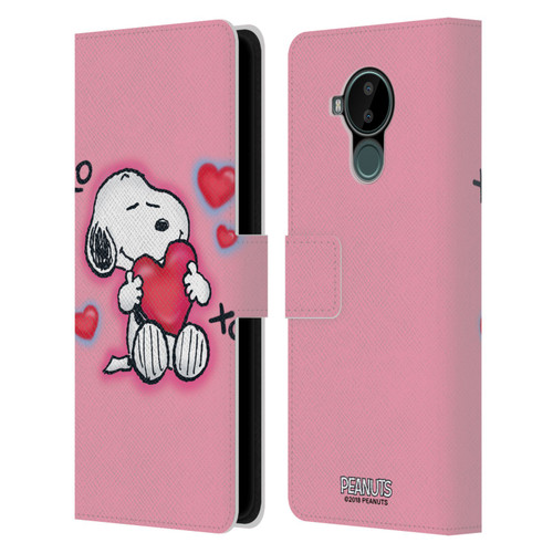 Peanuts Snoopy Boardwalk Airbrush XOXO Leather Book Wallet Case Cover For Nokia C30