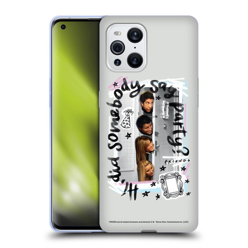 Friends TV Show Doodle Art Somebody Say Party Soft Gel Case for OPPO Find X3 / Pro