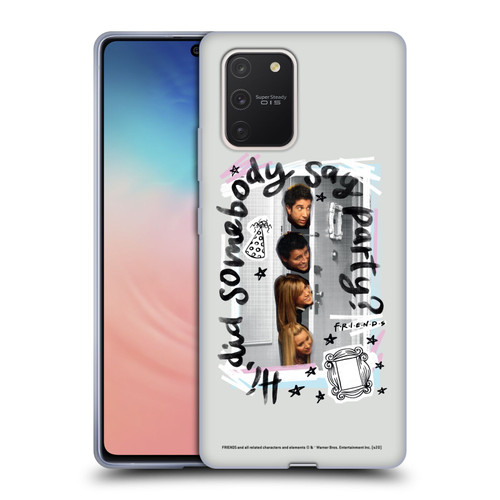 Friends TV Show Doodle Art Somebody Say Party Soft Gel Case for Samsung Galaxy S10 Lite