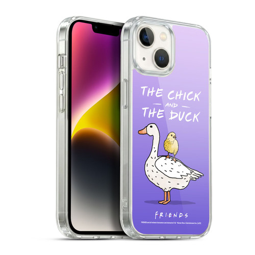 Friends TV Show Key Art Chick And Duck Soft Gel Case for Apple iPhone 14