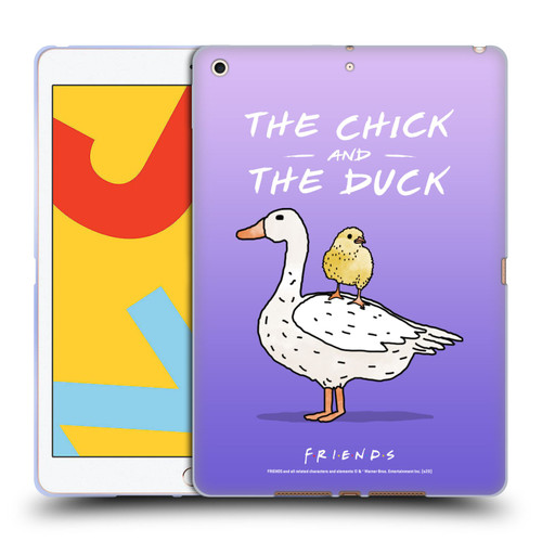 Friends TV Show Key Art Chick And Duck Soft Gel Case for Apple iPad 10.2 2019/2020/2021
