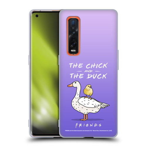 Friends TV Show Key Art Chick And Duck Soft Gel Case for OPPO Find X2 Pro 5G