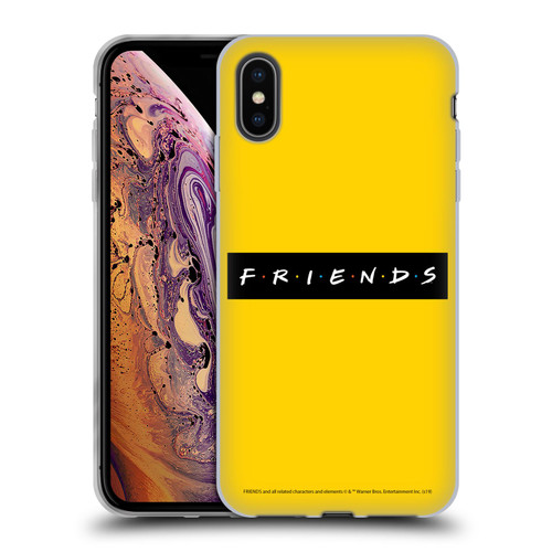 Friends TV Show Logos Pattern Soft Gel Case for Apple iPhone XS Max