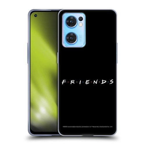 Friends TV Show Logos Black Soft Gel Case for OPPO Reno7 5G / Find X5 Lite