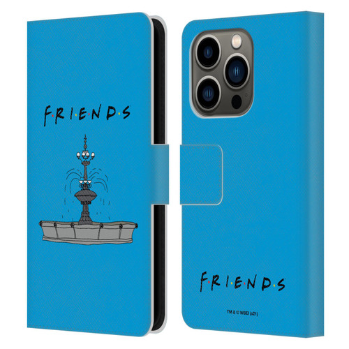 Friends TV Show Iconic Fountain Leather Book Wallet Case Cover For Apple iPhone 14 Pro