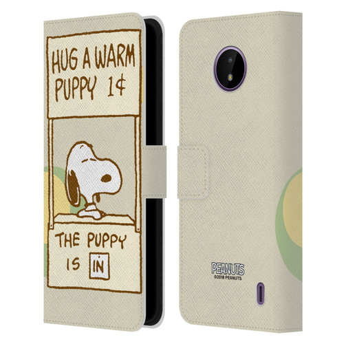 Peanuts Snoopy Hug Warm Leather Book Wallet Case Cover For Nokia C10 / C20