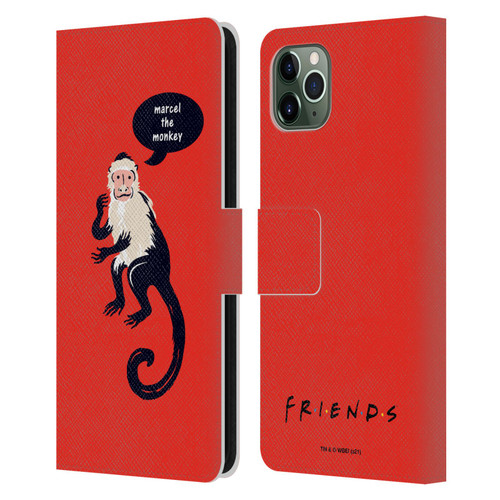 Friends TV Show Iconic Marcel The Monkey Leather Book Wallet Case Cover For Apple iPhone 11 Pro Max