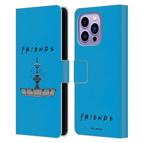 Friends TV Show Iconic Fountain Leather Book Wallet Case Cover For Apple iPhone 14 Pro Max