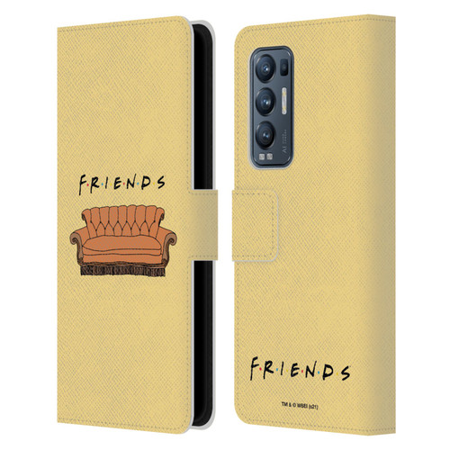 Friends TV Show Iconic Couch Leather Book Wallet Case Cover For OPPO Find X3 Neo / Reno5 Pro+ 5G