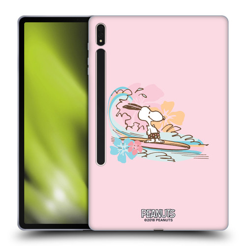 Peanuts Beach Snoopy Surf Soft Gel Case for Samsung Galaxy Tab S8 Plus