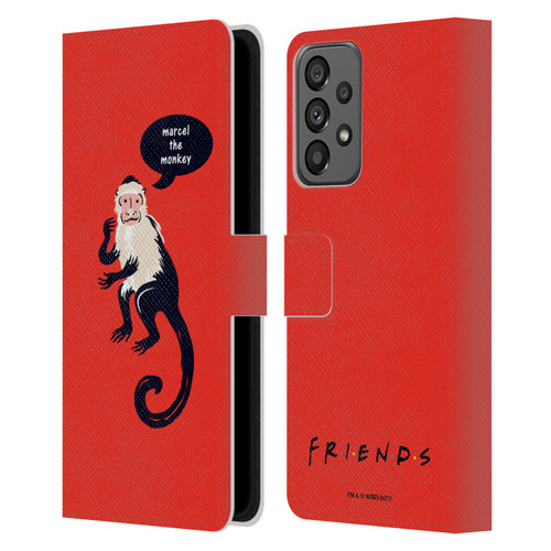 Friends TV Show Iconic Marcel The Monkey Leather Book Wallet Case Cover For Samsung Galaxy A73 5G (2022)