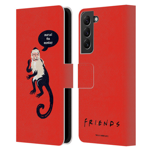 Friends TV Show Iconic Marcel The Monkey Leather Book Wallet Case Cover For Samsung Galaxy S22+ 5G