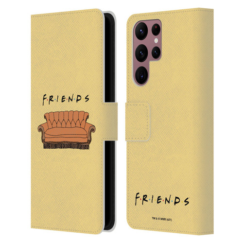 Friends TV Show Iconic Couch Leather Book Wallet Case Cover For Samsung Galaxy S22 Ultra 5G