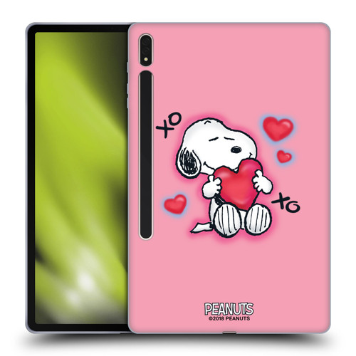 Peanuts Snoopy Boardwalk Airbrush XOXO Soft Gel Case for Samsung Galaxy Tab S8 Plus