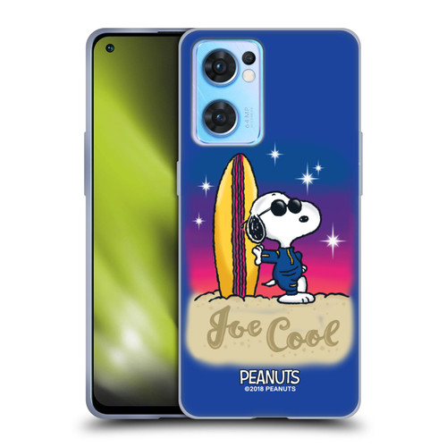 Peanuts Snoopy Boardwalk Airbrush Joe Cool Surf Soft Gel Case for OPPO Reno7 5G / Find X5 Lite