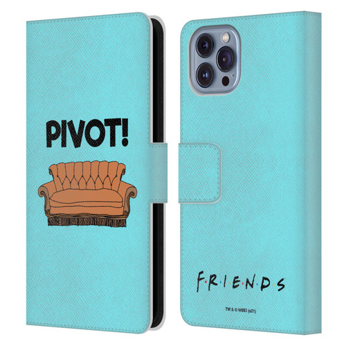 Friends TV Show Quotes Pivot Leather Book Wallet Case Cover For Apple iPhone 14