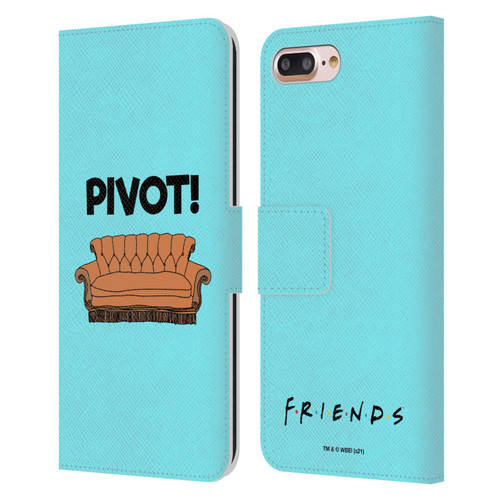 Friends TV Show Quotes Pivot Leather Book Wallet Case Cover For Apple iPhone 7 Plus / iPhone 8 Plus