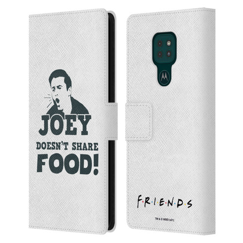 Friends TV Show Quotes Joey Food Leather Book Wallet Case Cover For Motorola Moto G9 Play