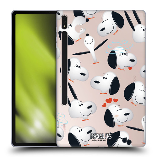 Peanuts Character Patterns Snoopy Soft Gel Case for Samsung Galaxy Tab S8 Plus