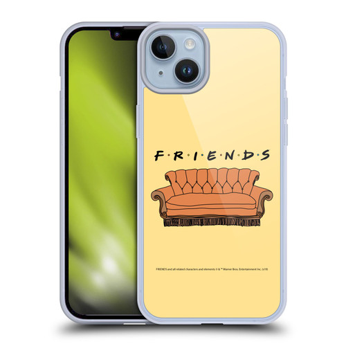 Friends TV Show Iconic Couch Soft Gel Case for Apple iPhone 14 Plus & MagSafe