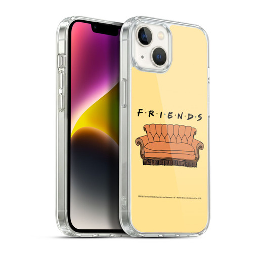 Friends TV Show Iconic Couch Soft Gel Case for Apple iPhone 14 Plus & MagSafe