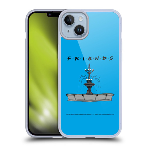 Friends TV Show Iconic Fountain Soft Gel Case for Apple iPhone 14 Plus