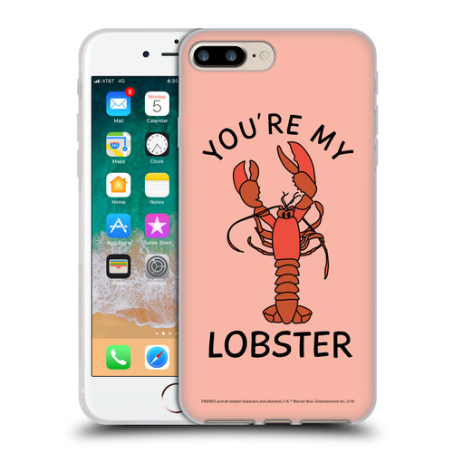 Friends TV Show Iconic Lobster Soft Gel Case for Apple iPhone 7 Plus / iPhone 8 Plus