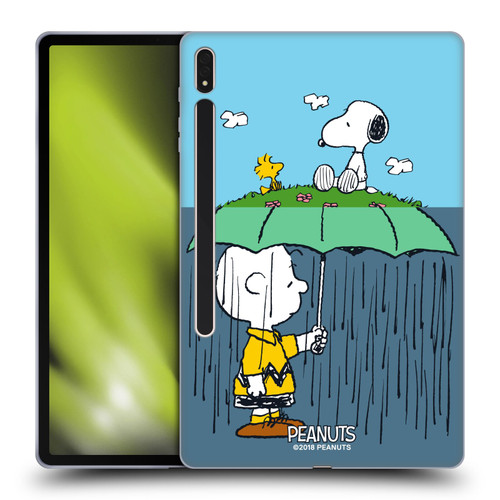 Peanuts Halfs And Laughs Charlie, Snoppy & Woodstock Soft Gel Case for Samsung Galaxy Tab S8 Plus