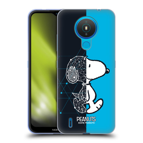 Peanuts Halfs And Laughs Snoopy Geometric Soft Gel Case for Nokia 1.4