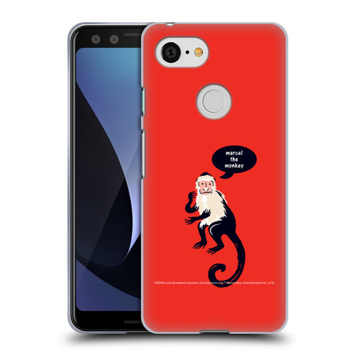 Friends TV Show Iconic Marcel The Monkey Soft Gel Case for Google Pixel 3