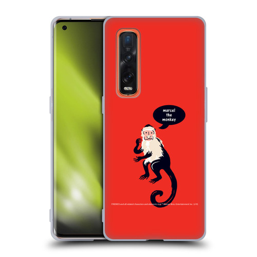 Friends TV Show Iconic Marcel The Monkey Soft Gel Case for OPPO Find X2 Pro 5G
