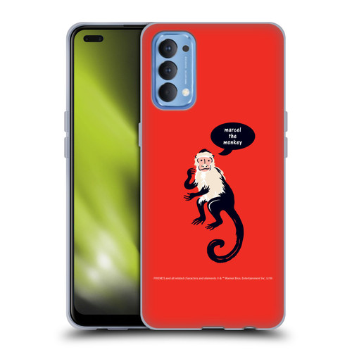 Friends TV Show Iconic Marcel The Monkey Soft Gel Case for OPPO Reno 4 5G