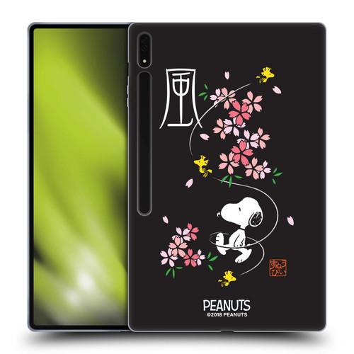 Peanuts Oriental Snoopy Cherry Blossoms Soft Gel Case for Samsung Galaxy Tab S8 Ultra