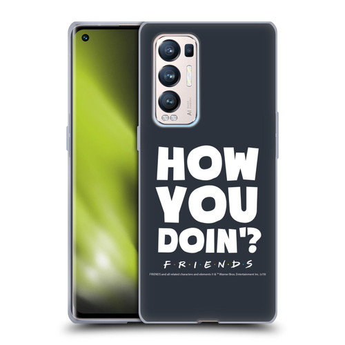 Friends TV Show Quotes How You Doin' Soft Gel Case for OPPO Find X3 Neo / Reno5 Pro+ 5G