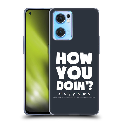 Friends TV Show Quotes How You Doin' Soft Gel Case for OPPO Reno7 5G / Find X5 Lite