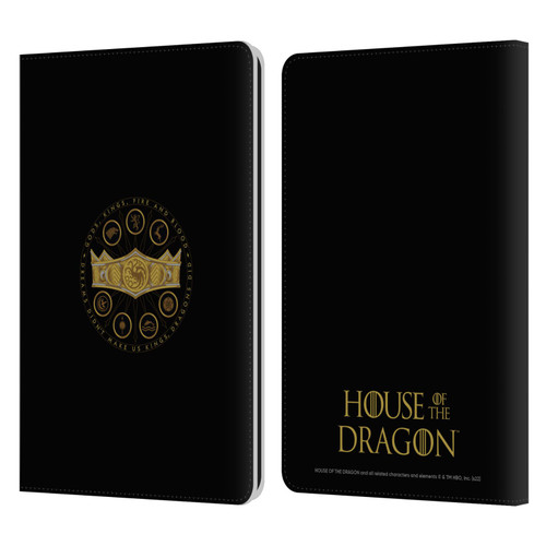 House Of The Dragon: Television Series Graphics Crown Leather Book Wallet Case Cover For Amazon Kindle Paperwhite 1 / 2 / 3